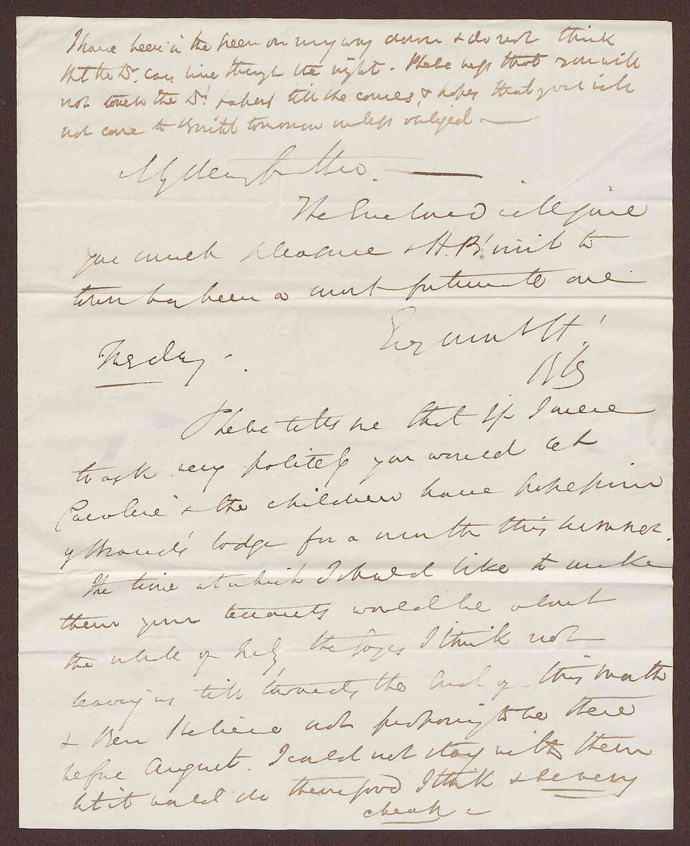 Letter to Richard Bright from Robert Bright &amp; Henry Palmer