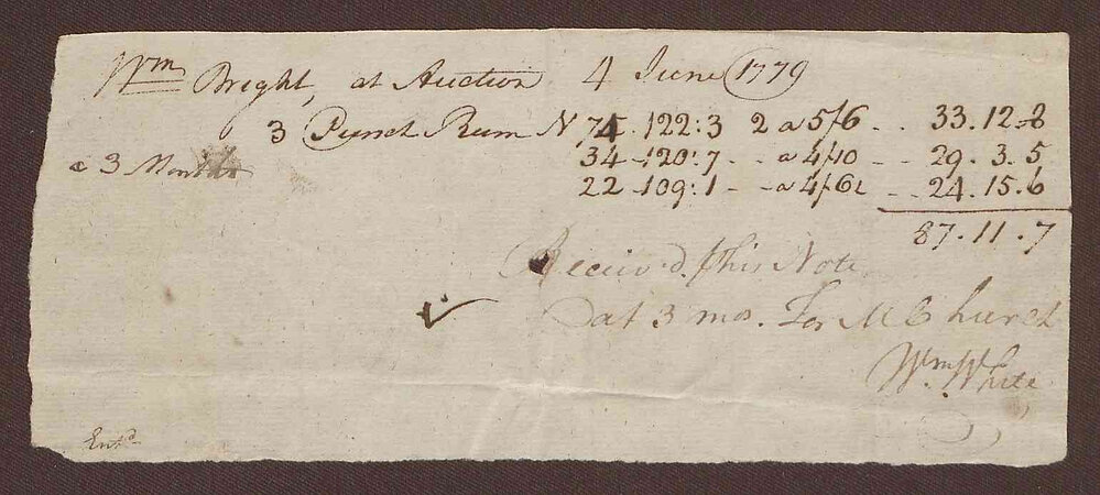 Accounts of William Bright