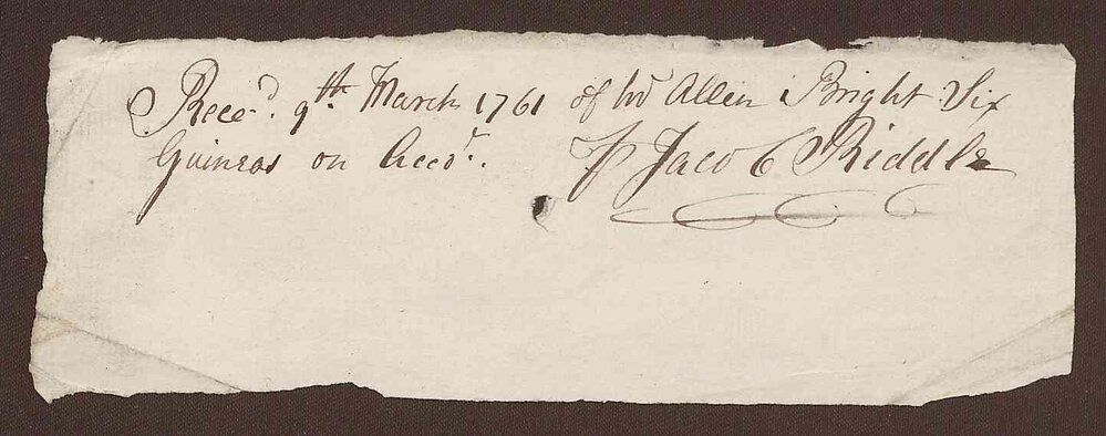 Account to Mr. Allen Bright from Jacob Riddle