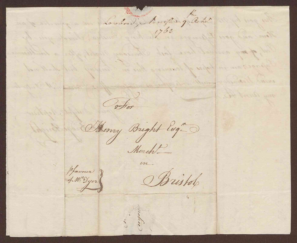 Letter to Henry Bright from Lowbridge Bright, Cork