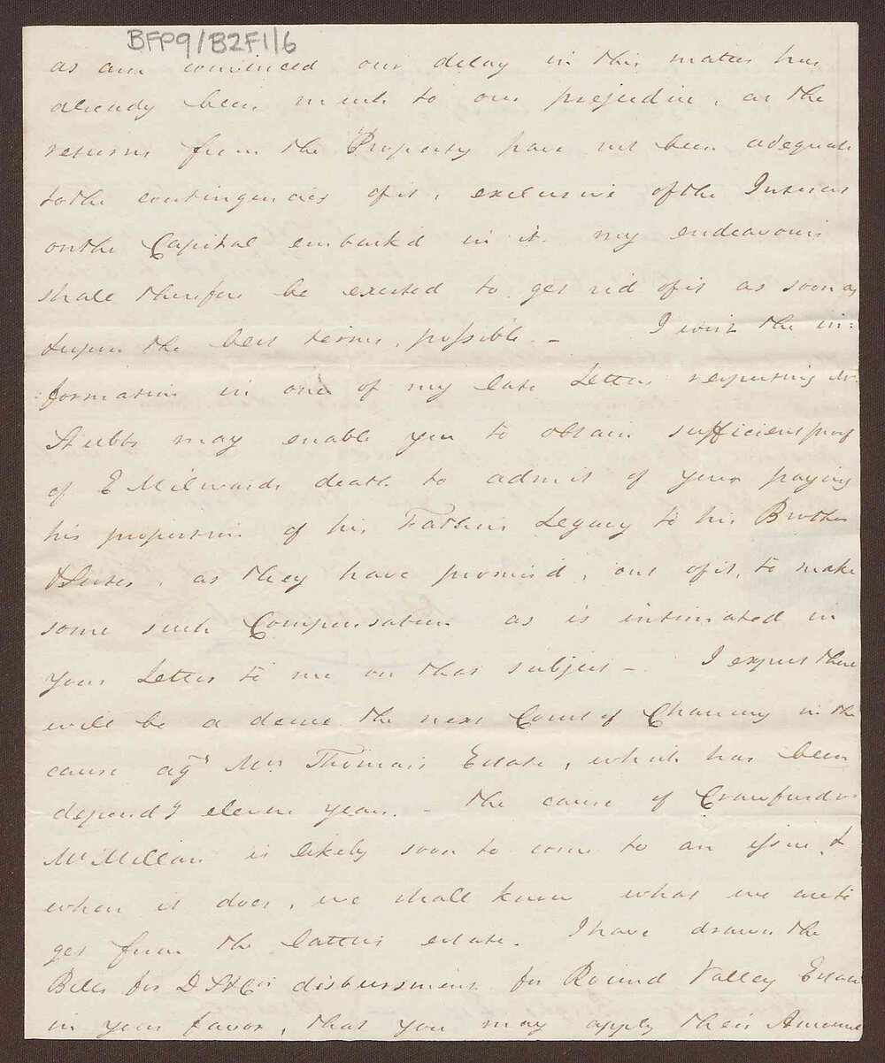 Letter to Lowbridge Bright from David Duncomb, Kingston, Jamaica