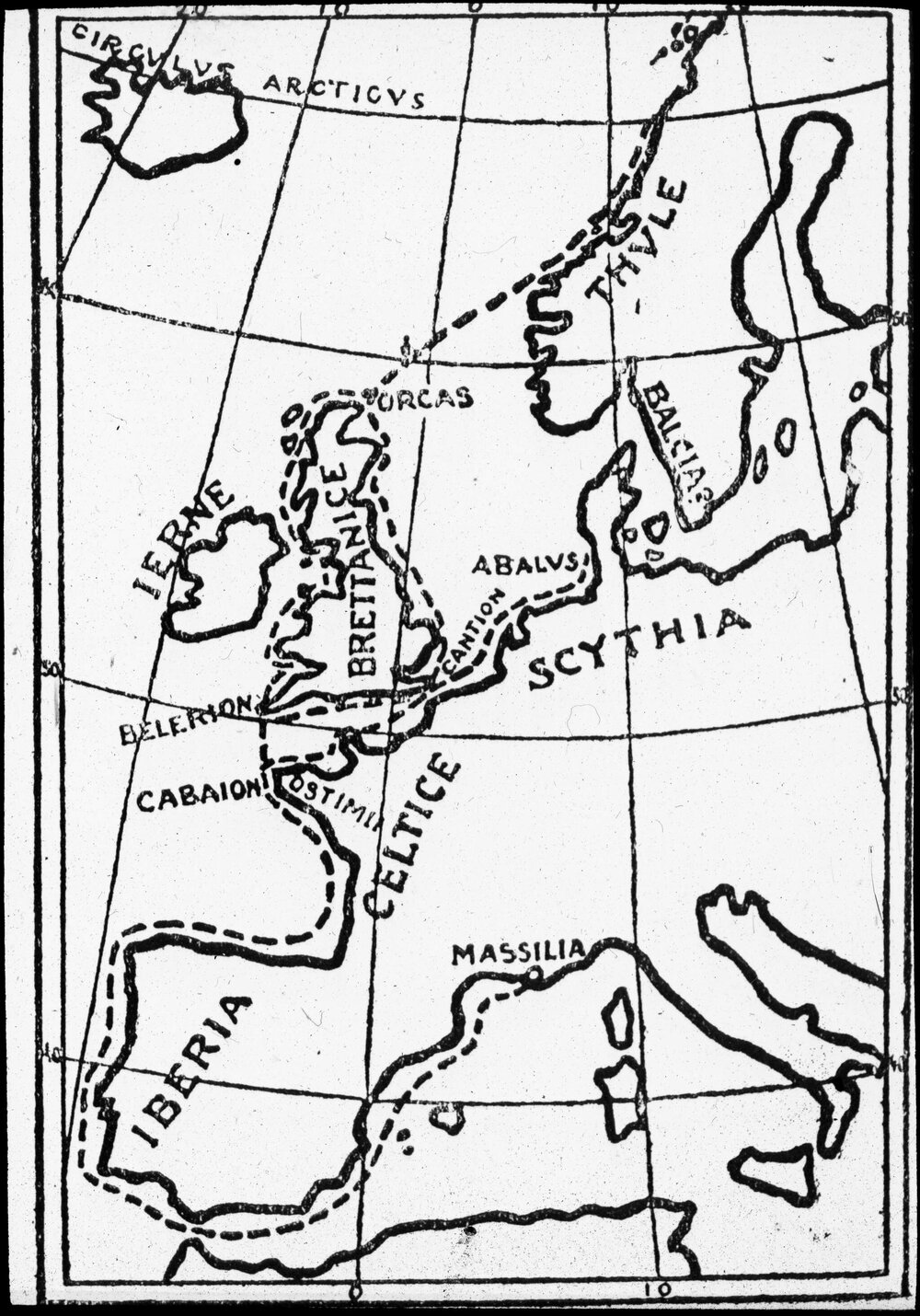 Pytheas's probable routes