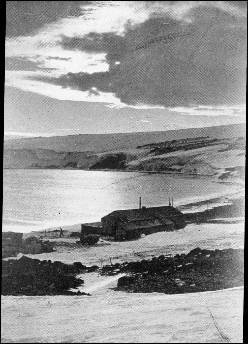 The hut after the sea ice retreated