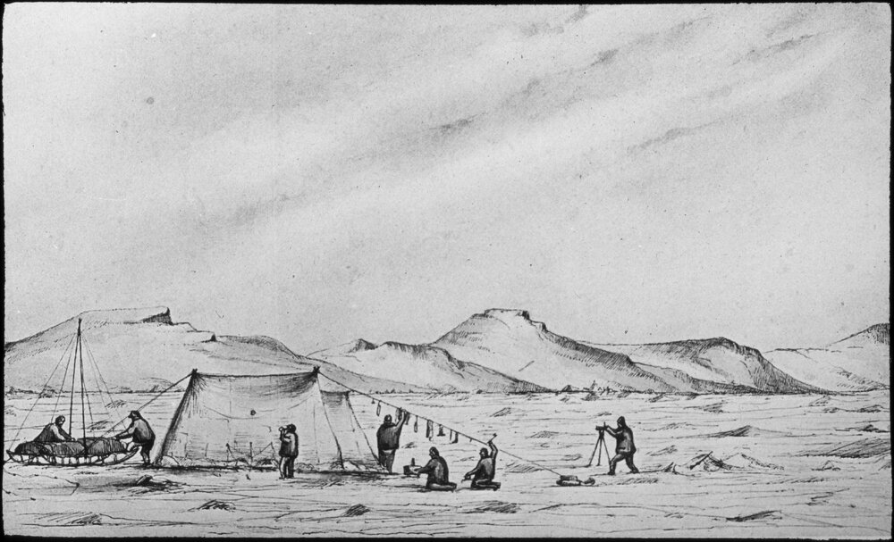 A sledge encampment
