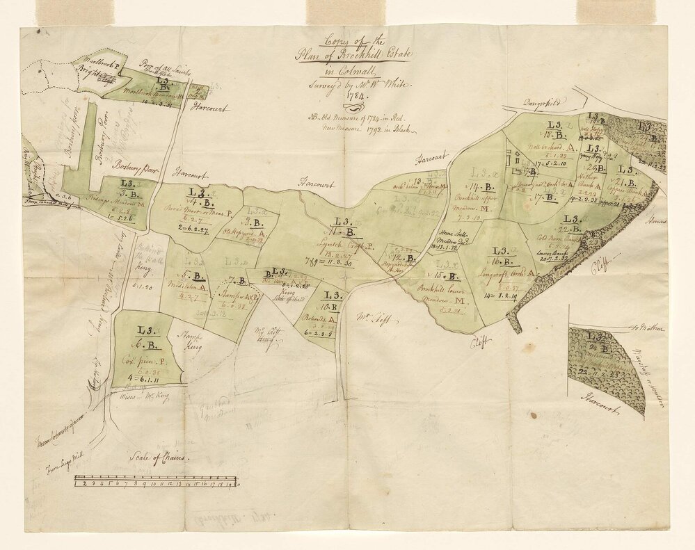 Map. Copy of the Plan of Brockhill Estate in Colwall