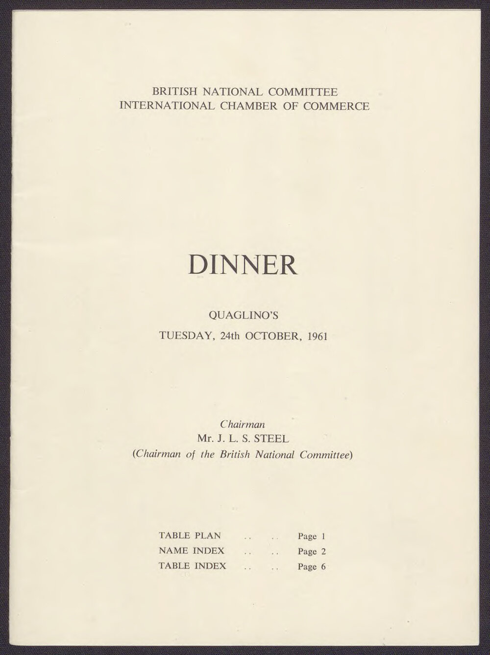 British National Committee of the International Chamber of Commerce, 1961-1962, File 1