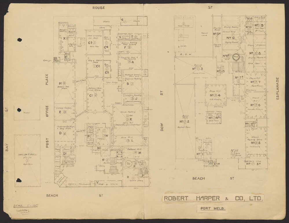 Robert Harper  &amp; Co, Ltd. Port Melb. Floor Plan