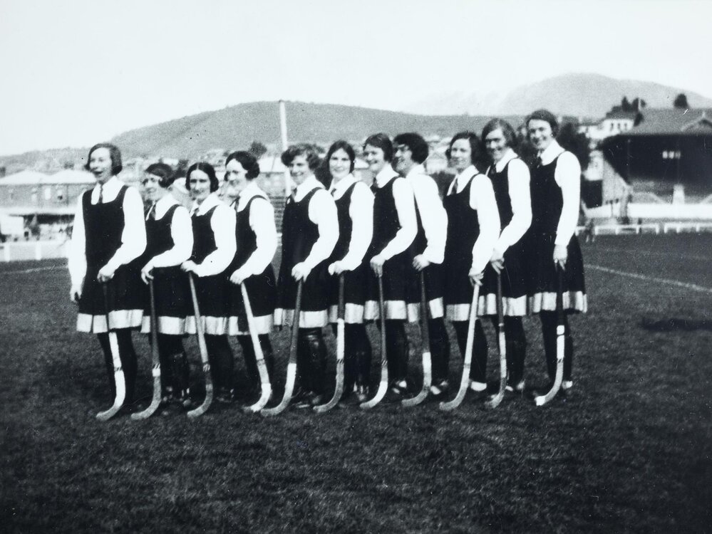 Melbourne University Intervarsity Hockey Team, Hobart, August 1929.