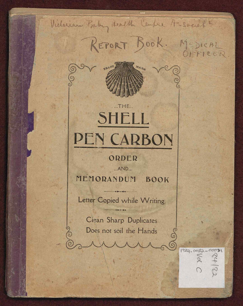 Victorian Baby Health Centres Association: Report Book of Medical Officer (VSB)