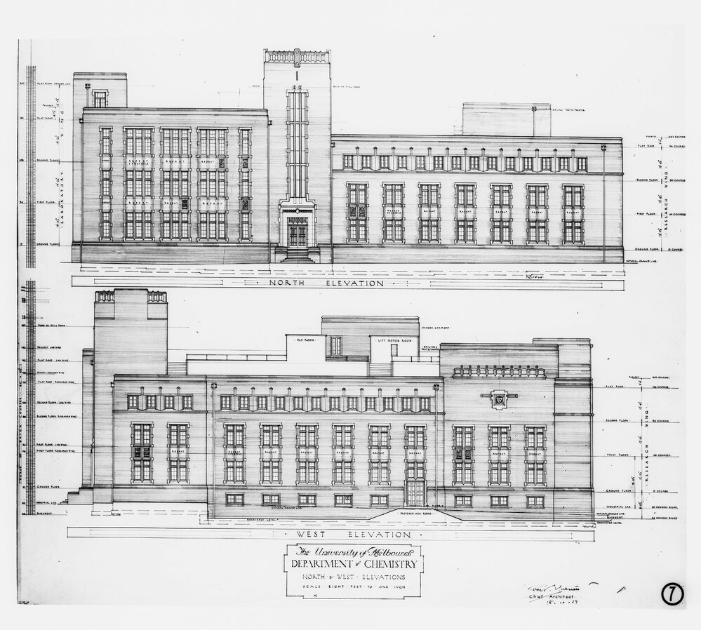 University.  Plans of New Chemistry School.