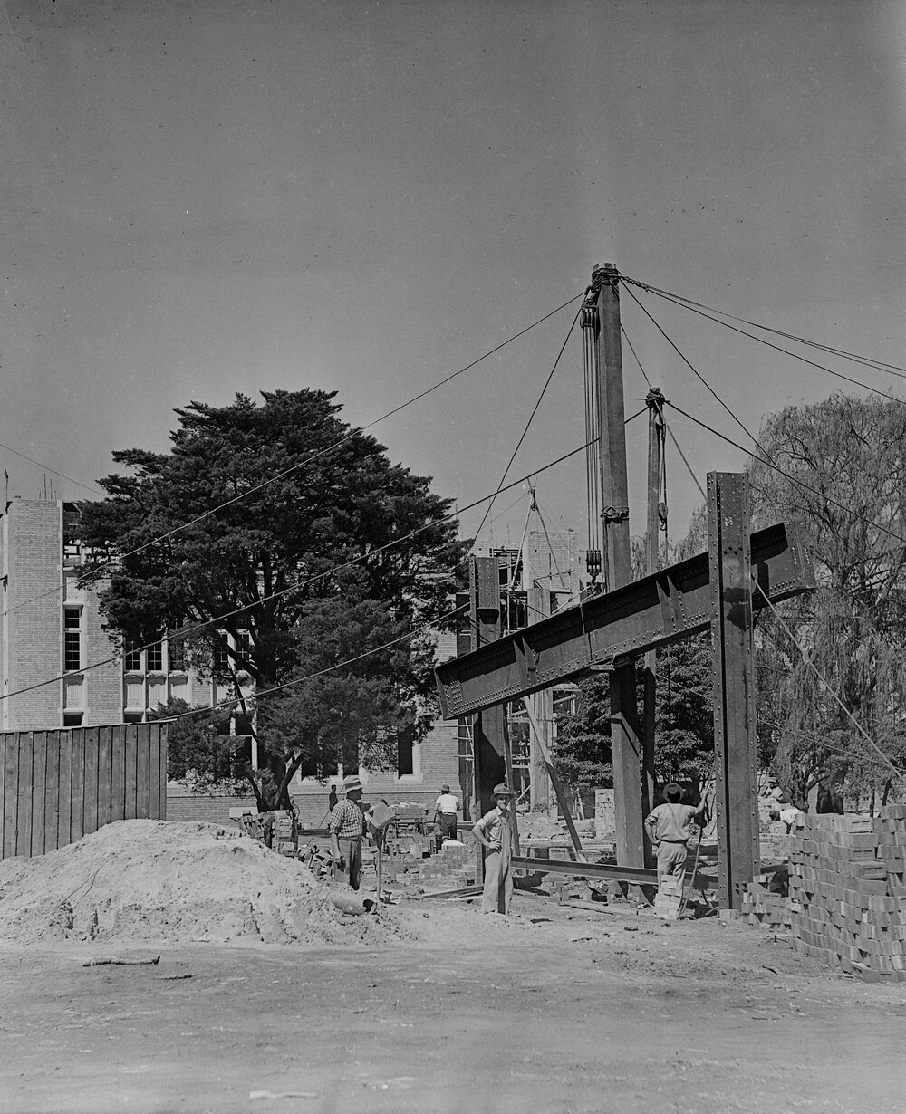 University. Old Commerce lecture theatre under construction.
