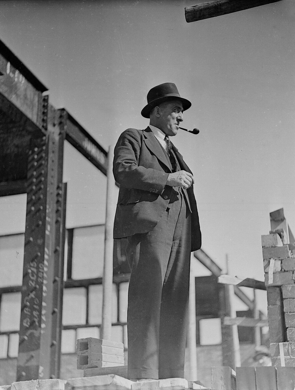 Chemistry building under construction, University of Melbourne, circa 1938-1940.