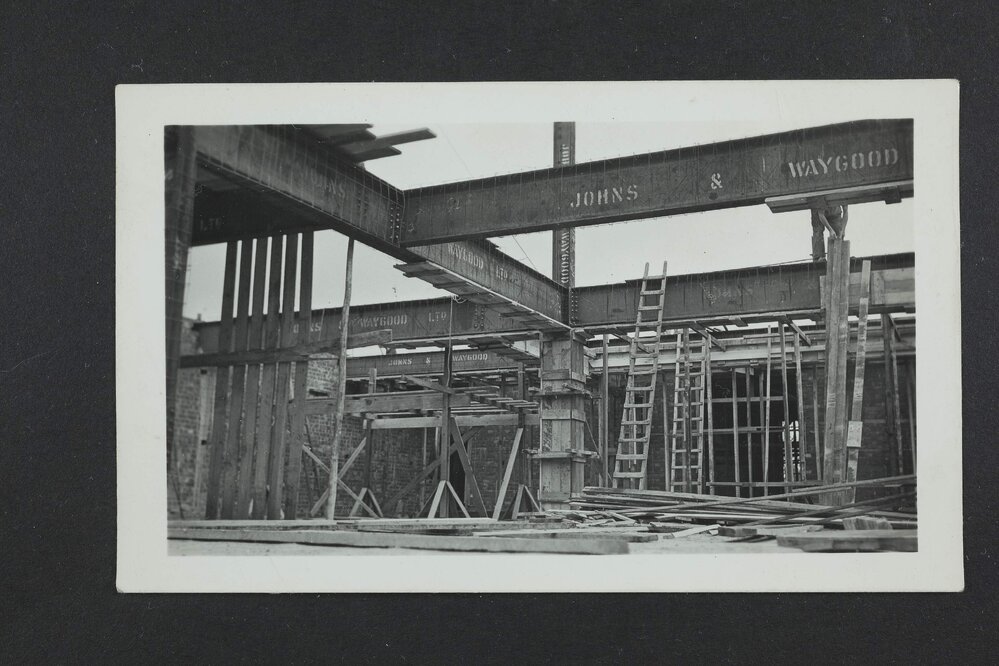 Chemistry building interior during construction, University of Melbourne, circa 1938-1940.