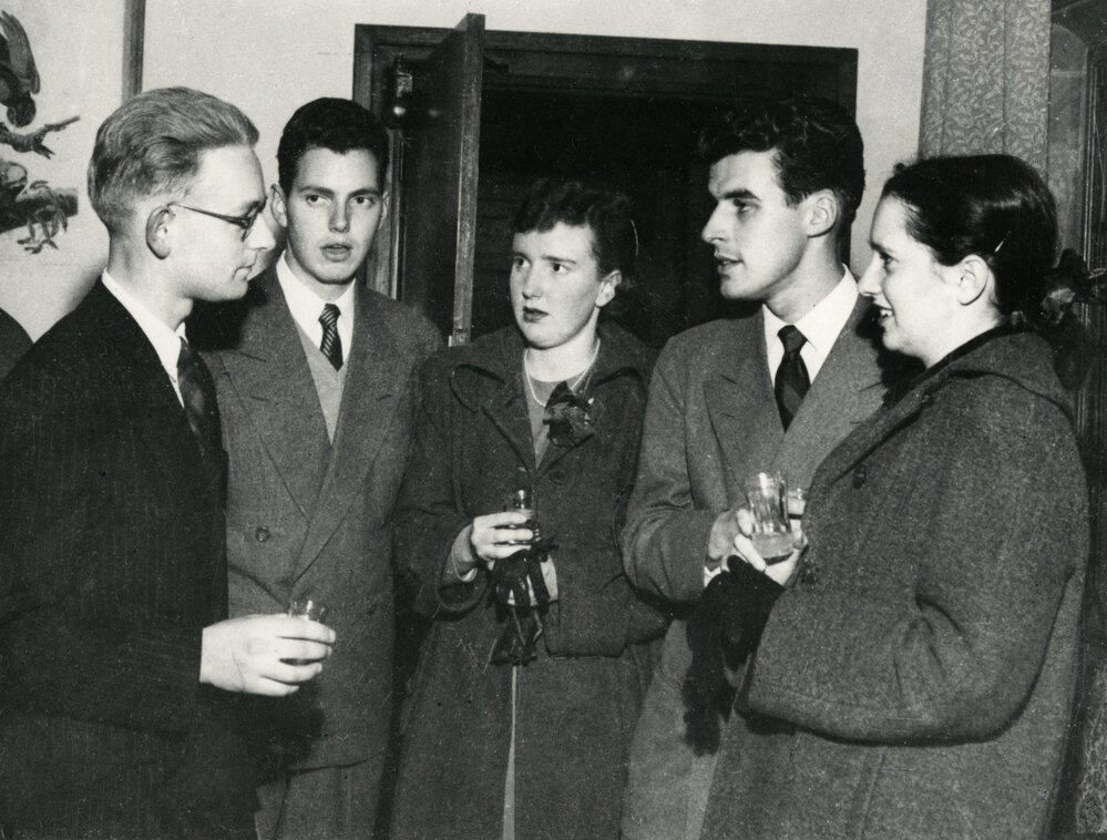 American debaters' cocktail party in Union House, University of Melbourne,  July 1952.