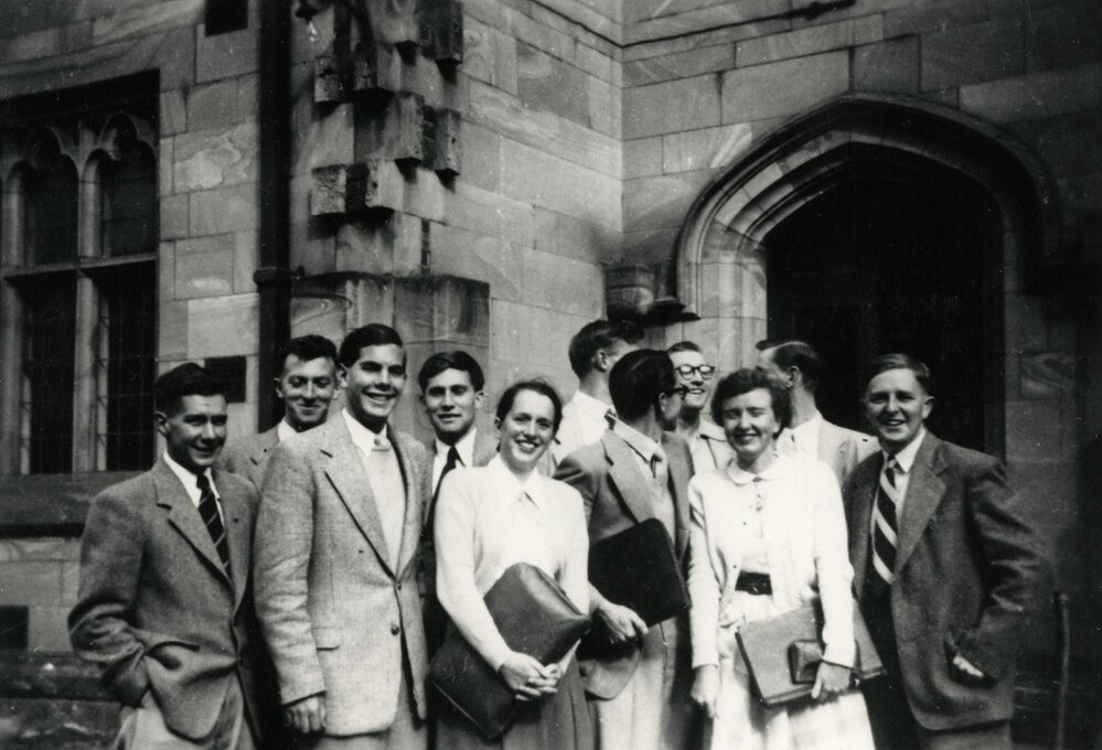 After a Lecture in the Old Arts Building, University of Melbourne, 1st term 1953