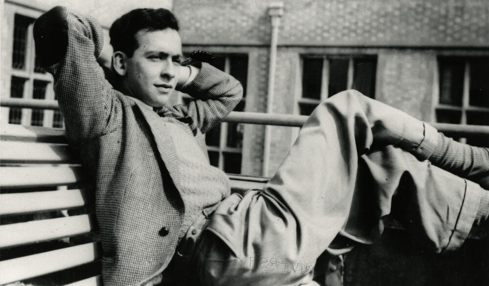 Van Tolhurst on roof of the Union House, University of Melbourne, September 1954.
