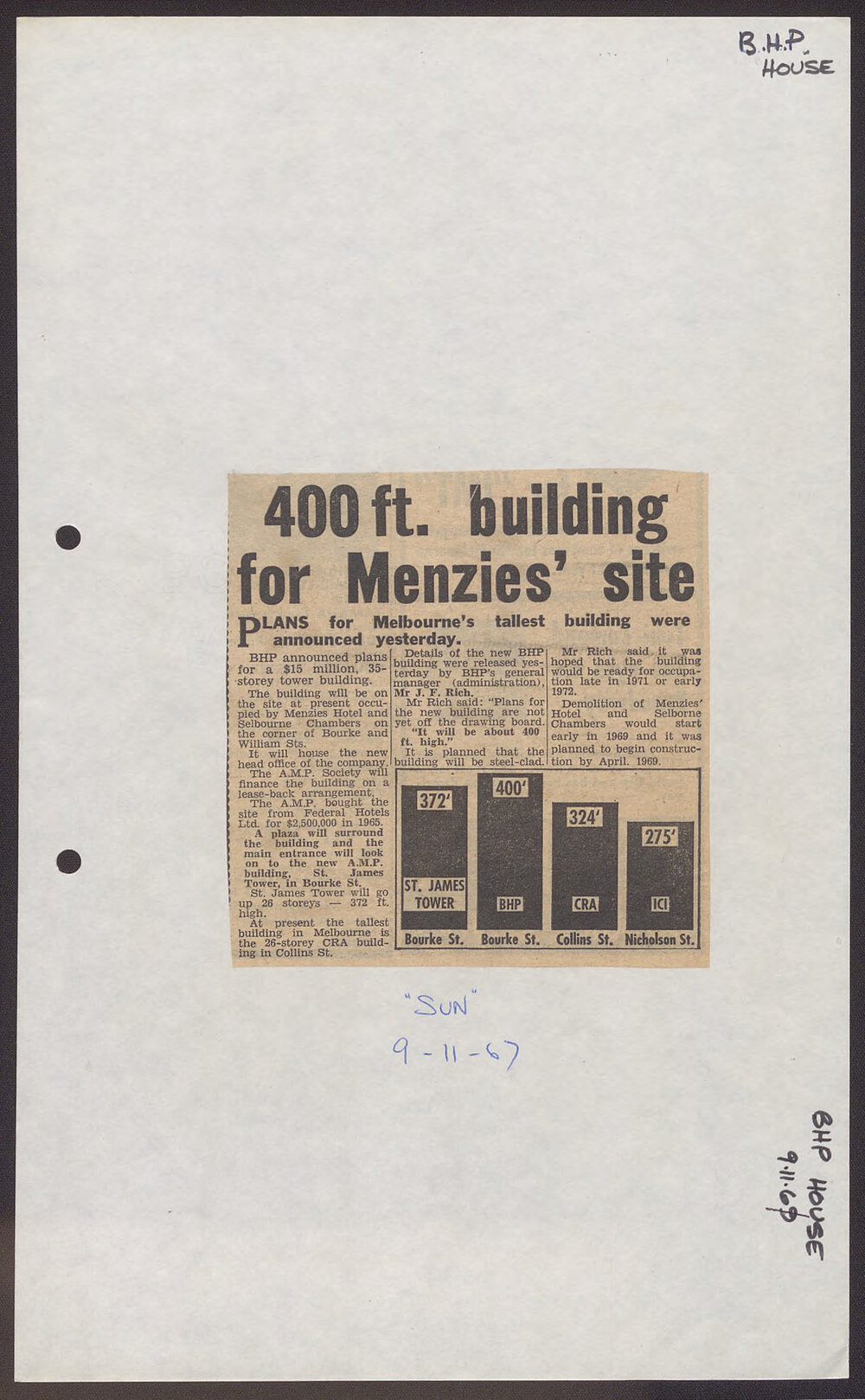 [Newscuttings compiled by YFA staff]