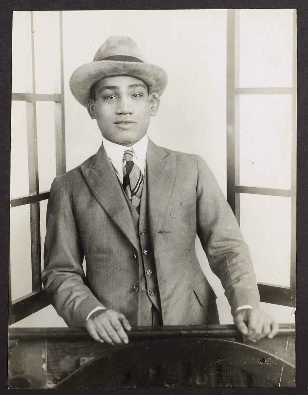 [Photograph of a boxer]