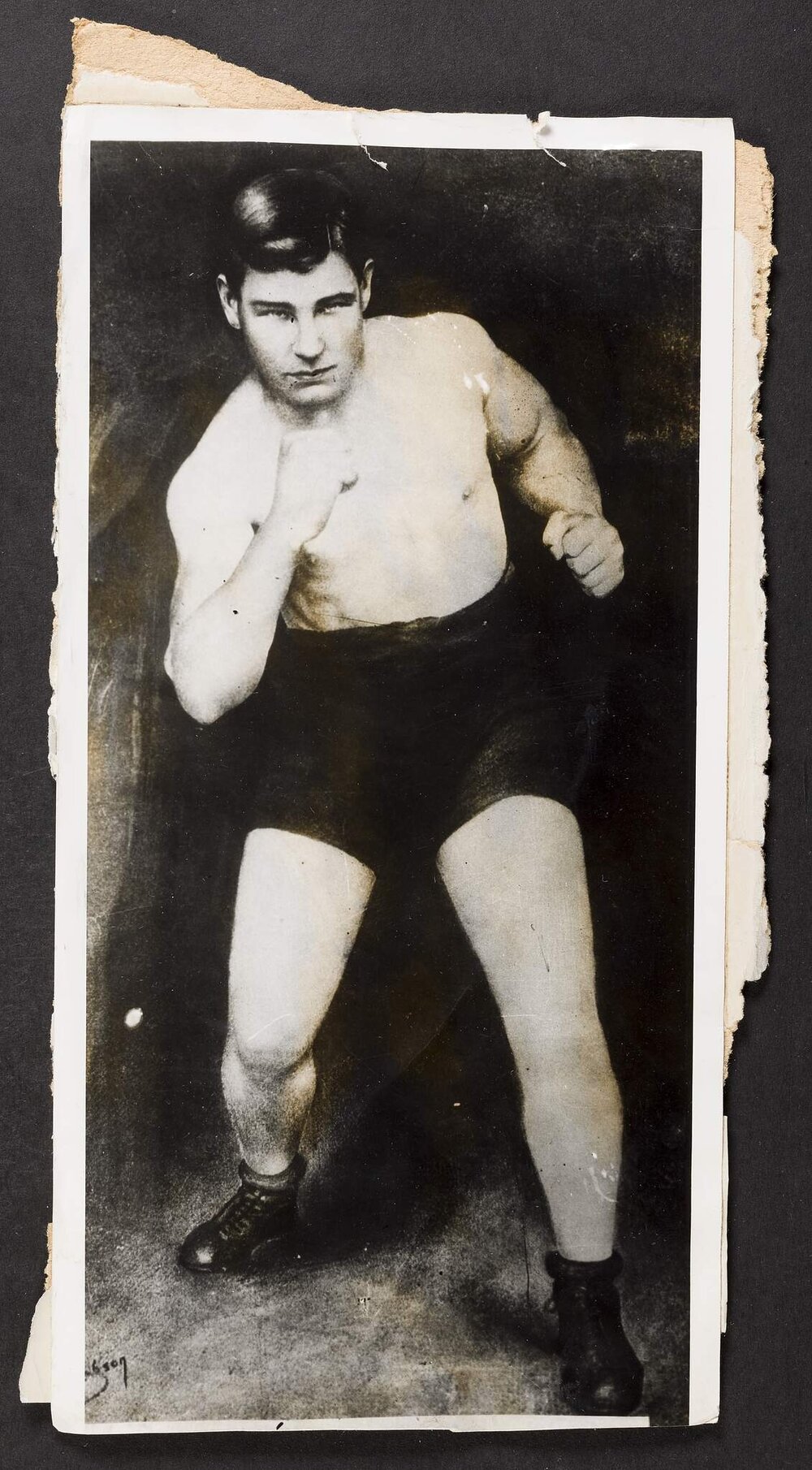 [Portrait of an unknown boxer]