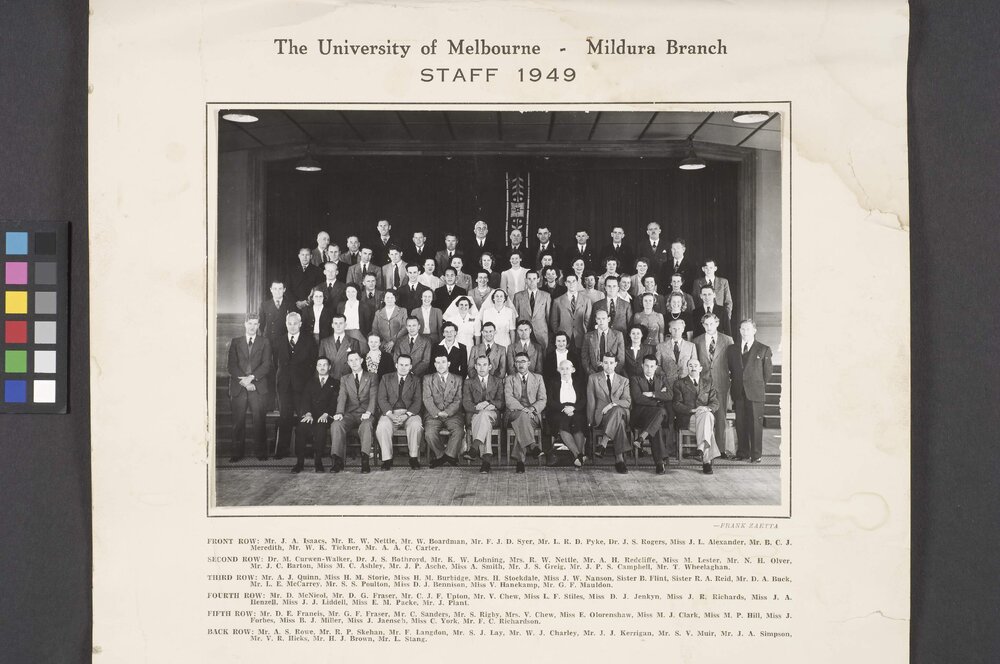 University of Melbourne, Mildura Branch, Staff portrait