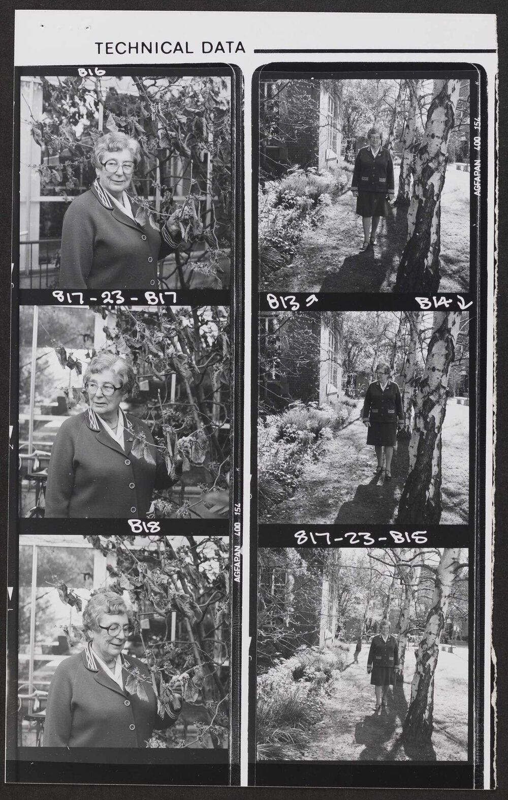 [Photograph Proof Sheet - Margaret Blackwood professional portraits]