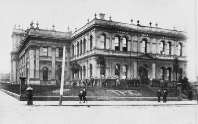 Delegates in front of Victorian Trades Hall.