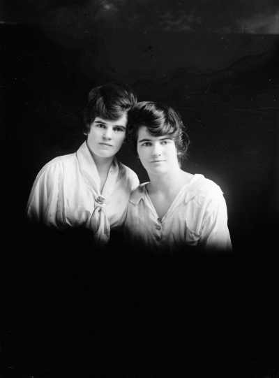 Portrait of two young women  - possible family name Moroney.