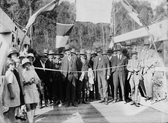 A bridge opening ceremony near Benalla.