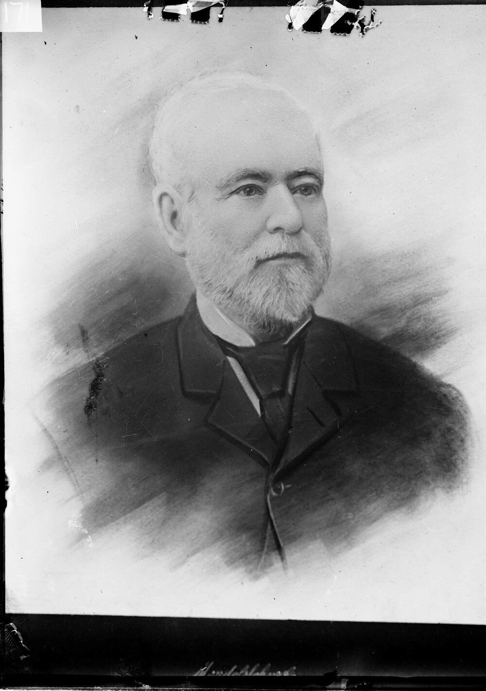 Studio portrait of an unidentified man.