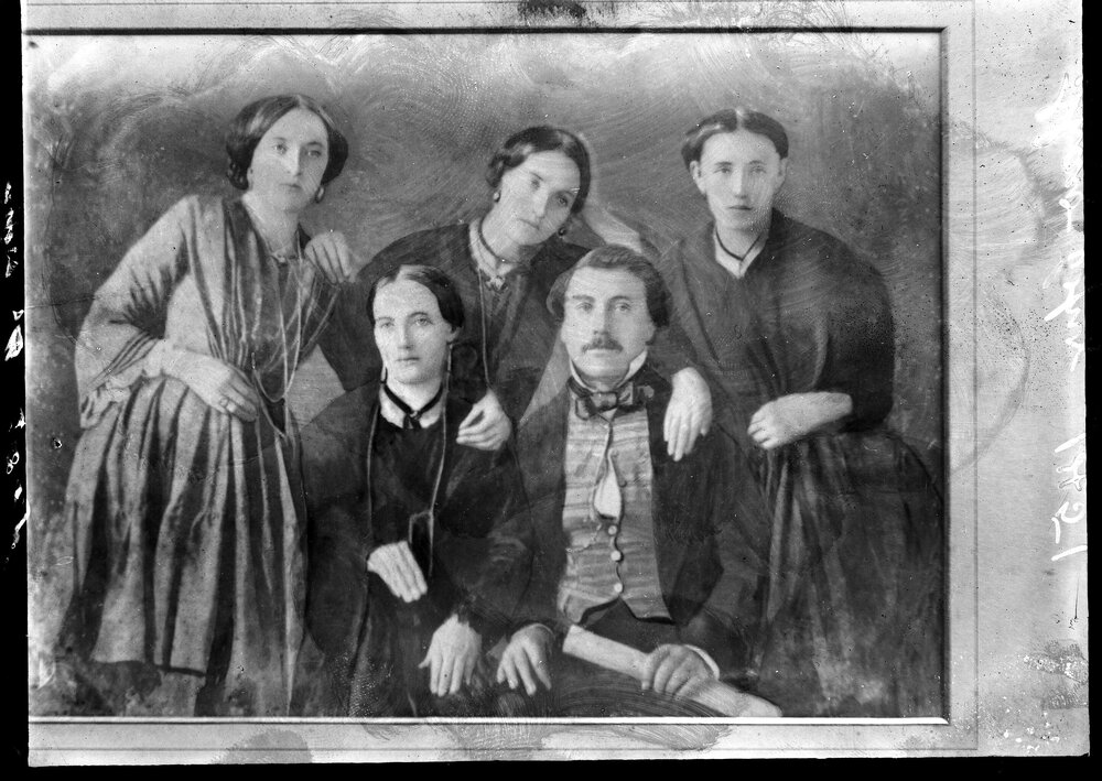 A posed group of unidentified people.
