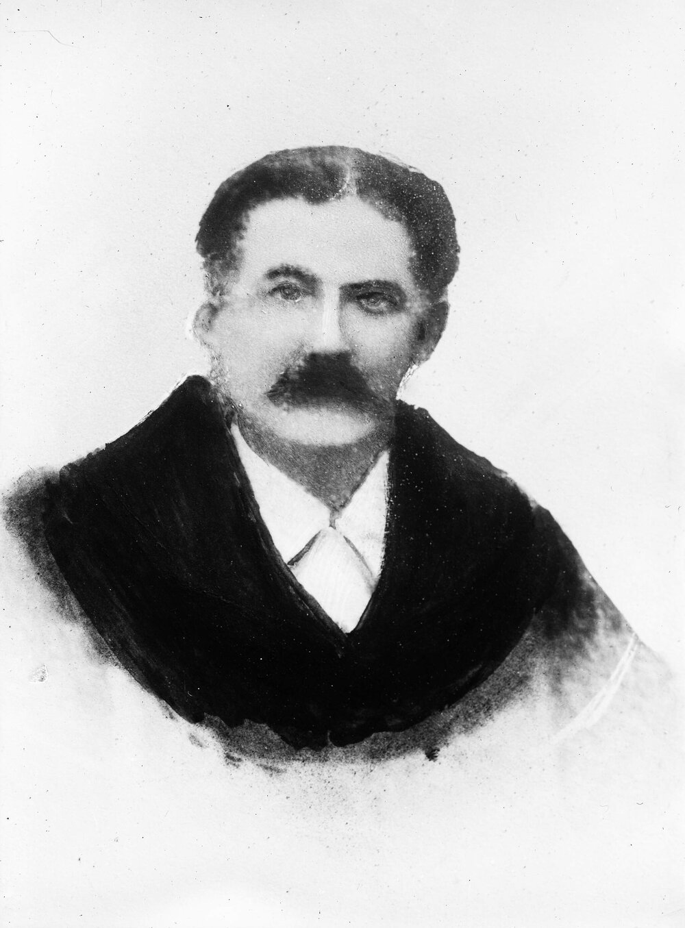 A heavily retouched portrait of an unidentified man.