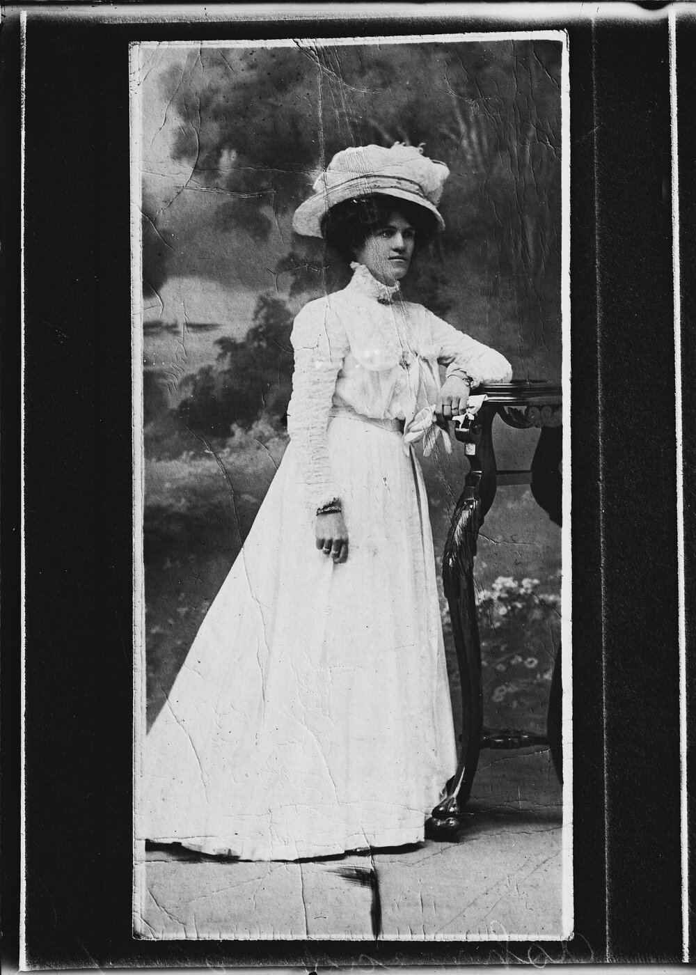 [Full-body portrait of female member of] Ashmead [family]