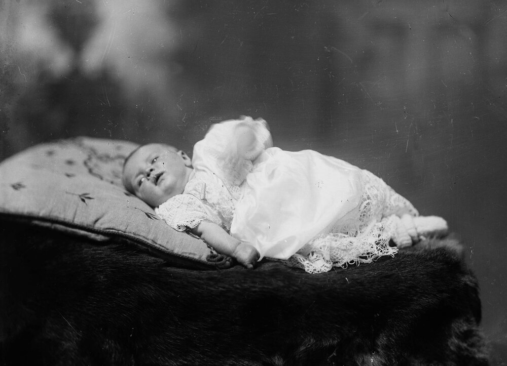Studio portrait of an unidentified baby.