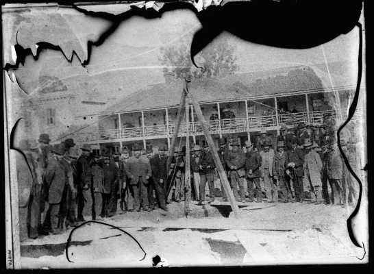 Laying the foundation stone for the Benalla Post Office.