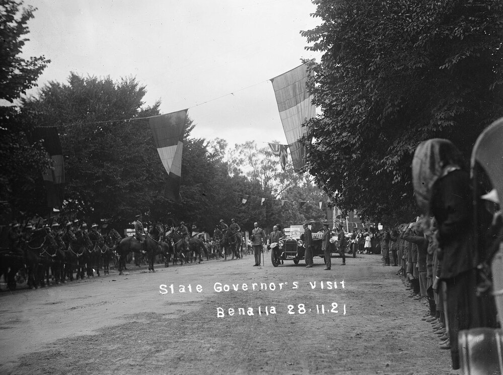 The Governor of Victoria&rsquo;s visit to Benalla on 28th November 1921.