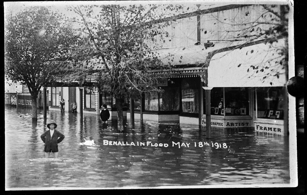 Flooding in central Benalla, May 18th 1918.