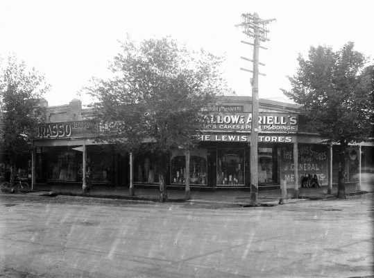 Premises of The Lewis Stores Pty. Ltd., general merchants in Benalla.