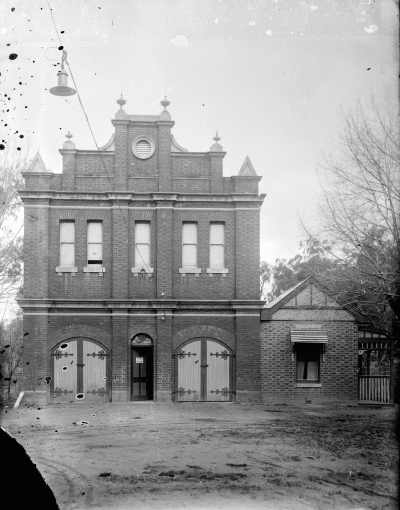 Front view of the Benalla Fire Station building.