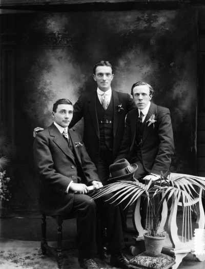 Studio portraits of three men including Mr. McKennie.