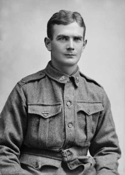 Studio portrait of C.H. Smith wearing an Australian Army uniform.