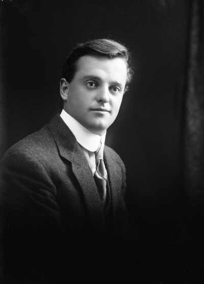 Studio portrait of a young man.  Family name Trudgen or Trudgeon.