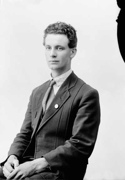 Portrait of a young man.  Family name Augustine.