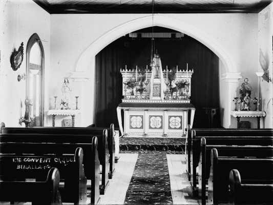 Interior view of the chapel at the Convent of Our Lady of the Angels, Benalla.