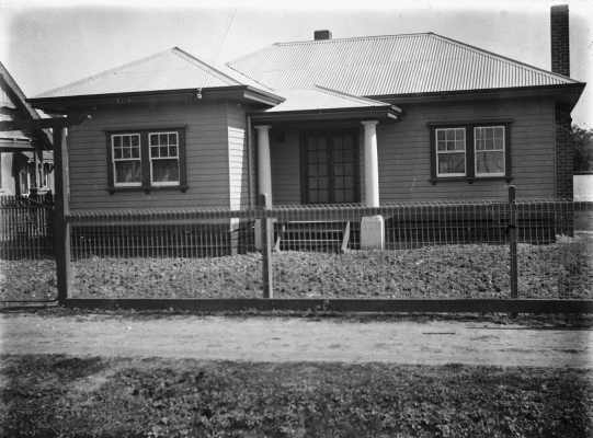 A recently completed timber house.