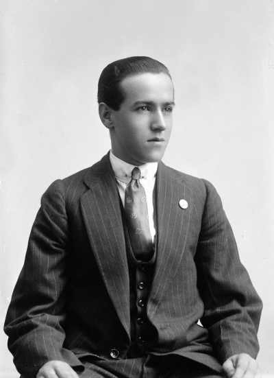 Portrait of a young man.  Family name Kidd.