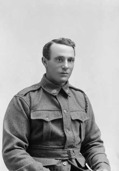 Portrait of a man wearing Australian Army clothing.