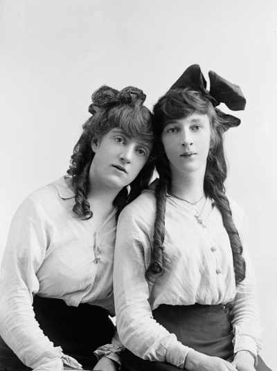 Portraits of Misses Fitzgerald, two young women.
