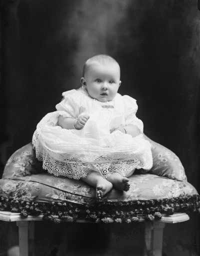 Studio portrait of a baby - possible family name Caffey.
