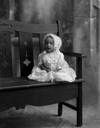 Studio portrait of  a baby named Lee.