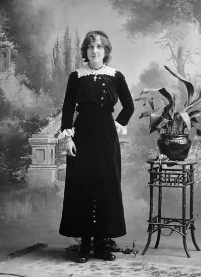 Studio portrait of Irene Keating.